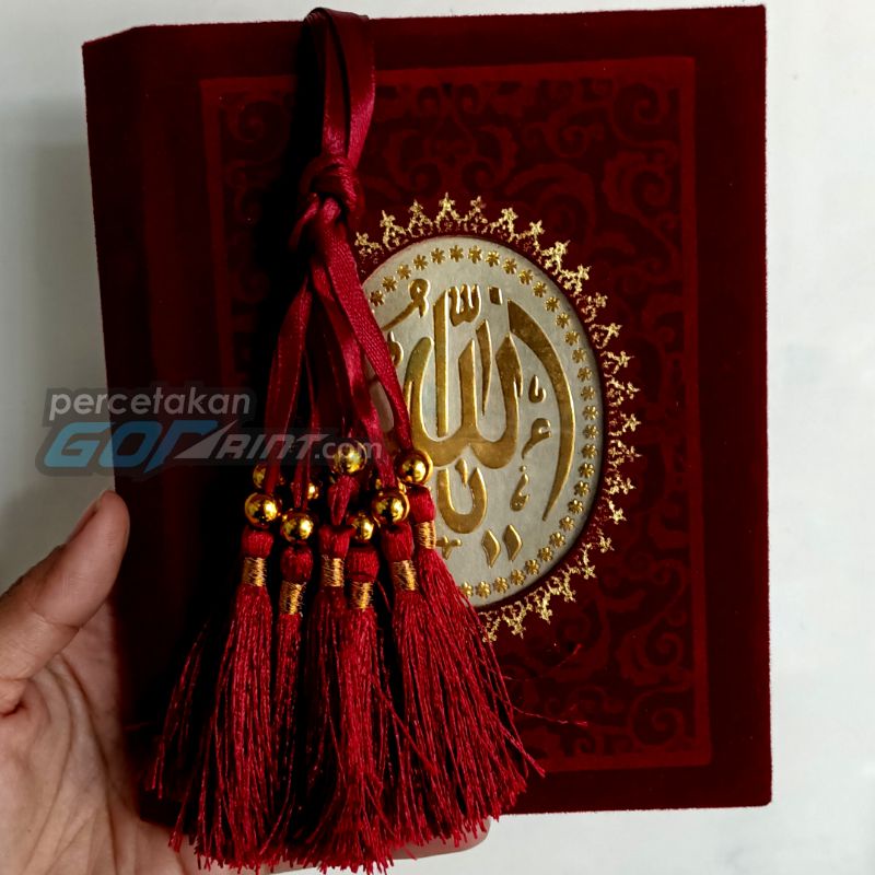 

Ready Stok! pita pembatas rumbai tali yasin tassel merah marun