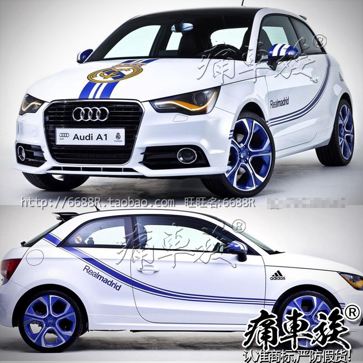 Stiker Mobil Motif Tulisan Real Madrid Warna Warni Untuk Modifikasi Mobil Audi Shopee Indonesia