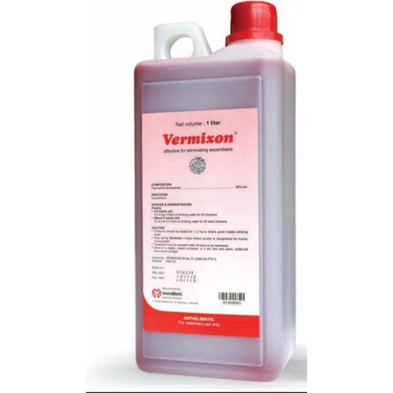 Vermixon Sirop 1 Liter Obat Cacing Hewan Unggas Ayam