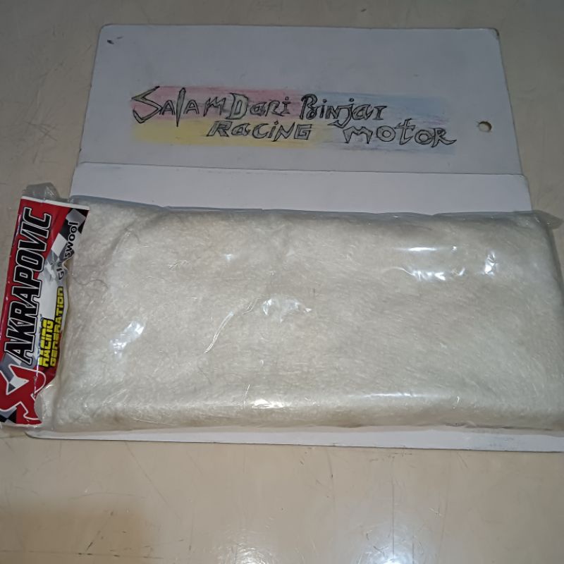 GLASSWOOL GASBUL KNALPOT TAHAN PANAS ANTI BAKAR PUTIH GASSWOOL KNALPOT RACING /GASBUL PEREDAM KNALPO