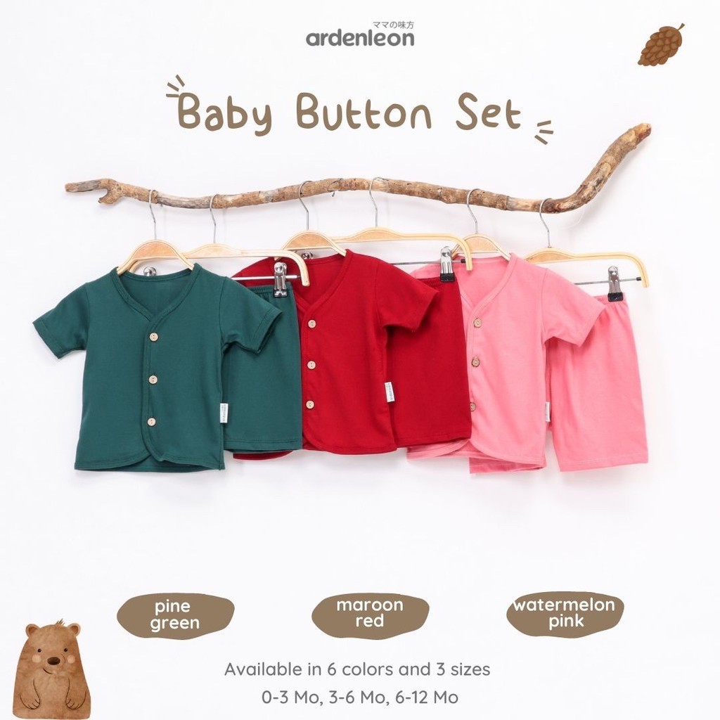 Arden leon baby button set