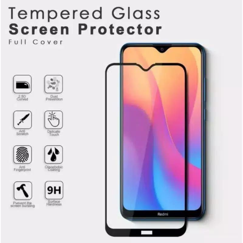 Tempered Glass Redmi 8/8A Full Cover Premium Glass