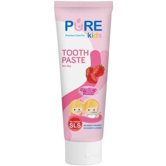 [PURE ODOL] Pure Kids Pasta Gigi Tooth Paste - Toothpaste Odol Strawberry / Banana 50gr