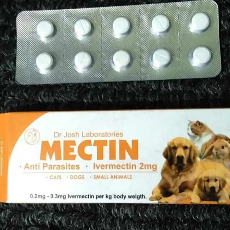 Obat Kutu Anjing Kucing Kelinci Mectin ( 10 tablet) anti parasit