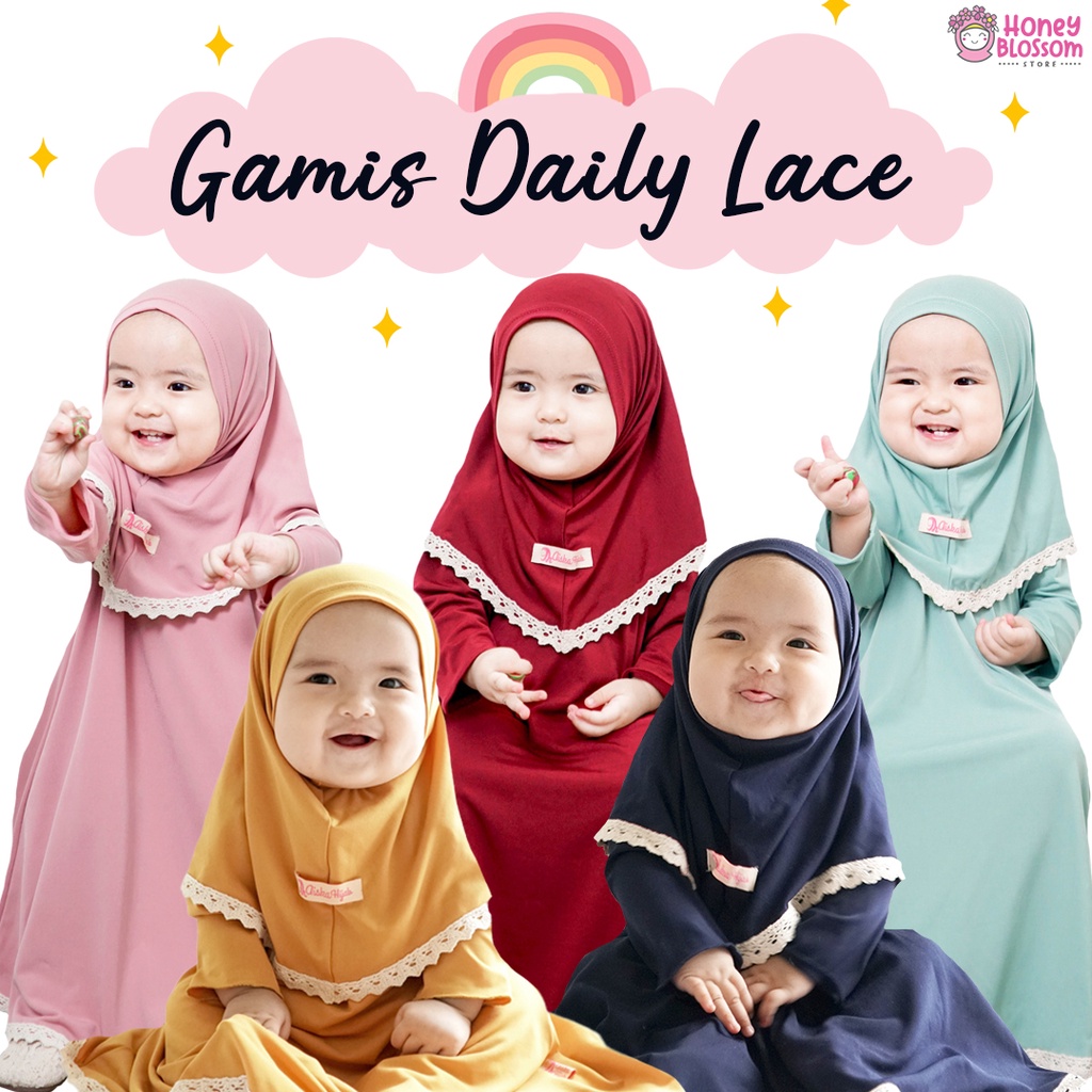 Gamis Bayi 1 bulan - 1,5 tahun Gamis Anak Perempuan Gamis Bayi Perempuan 0 6 bulan Gamis Bayi Perempuan Gamis Bayi 6 12 bulan Daily Lace