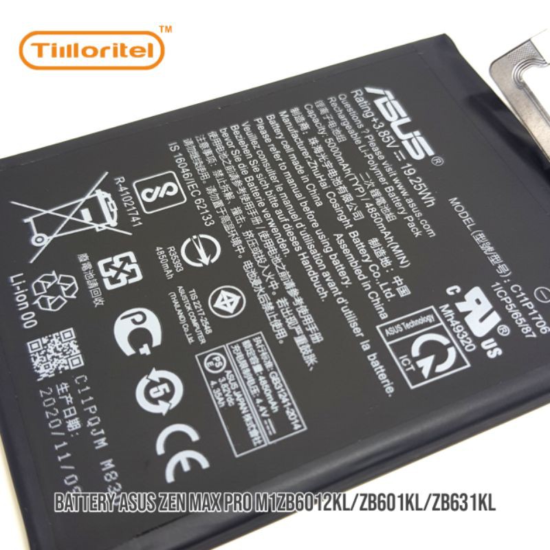 BATTERY ORI 100% ASUS ZEN MAX PRO M1/C11P1706