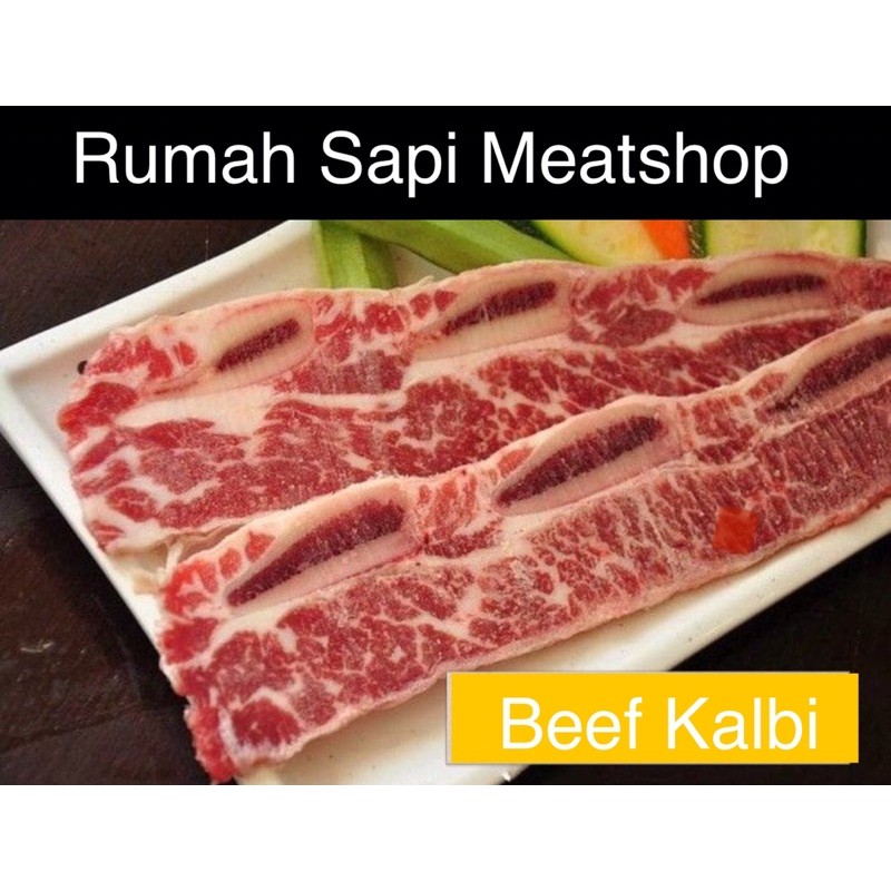 

IGA SAPI US CHUCK SHORT RIBS BONEIN BEEF KALBI / GALBI1cm 500GR