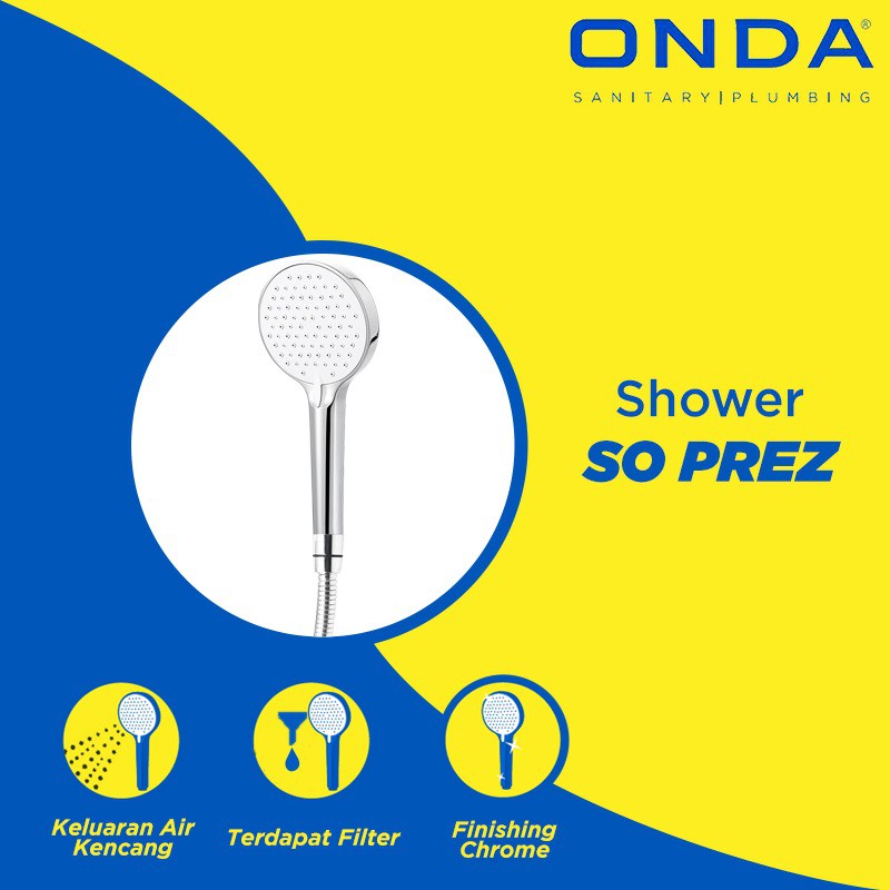 ONDA SO PREZ Hand Shower 1/2&quot; Pancuran Gagang Mandi