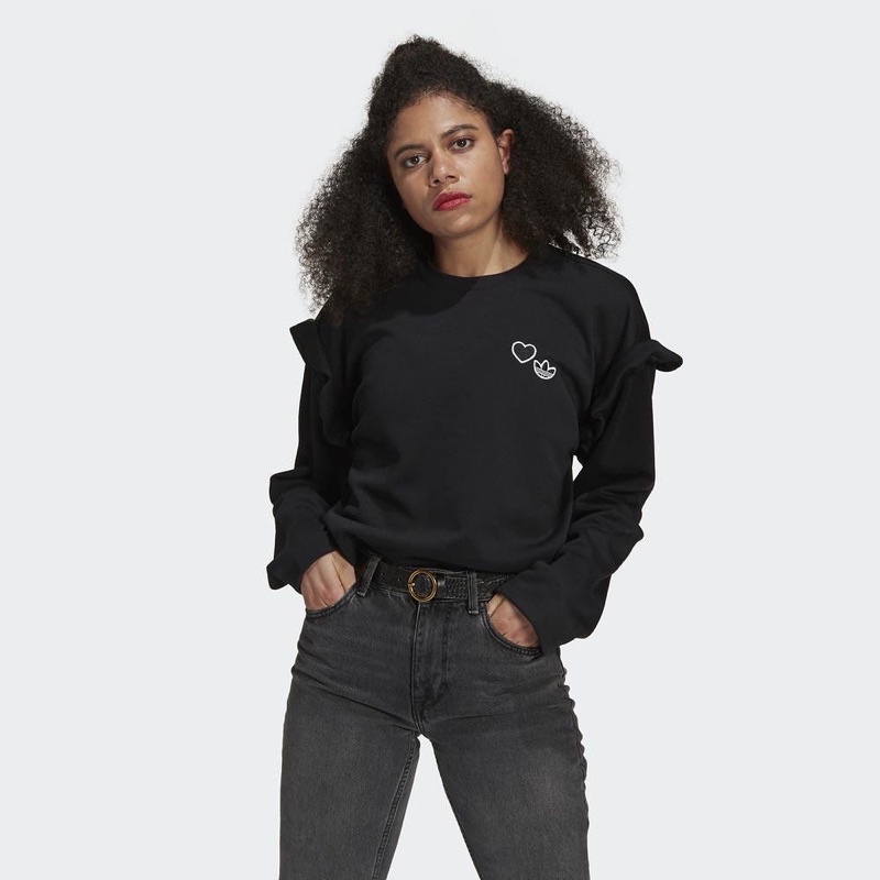 Adidas Women Crewneck Sweatshirt Black Original