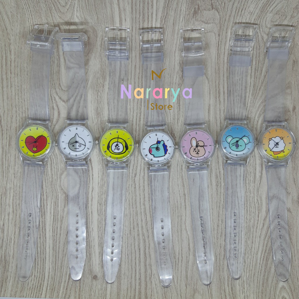 Jam Tangan BT21 / Jam Tangan Lucu / Jam Tangan Karakter / Jam Tangan Wanita
