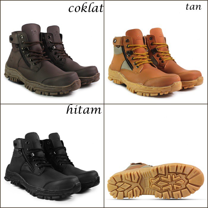 Sepatu Boots Pria Crocodile Jointer Safety / Ujung Besi TERMURAH