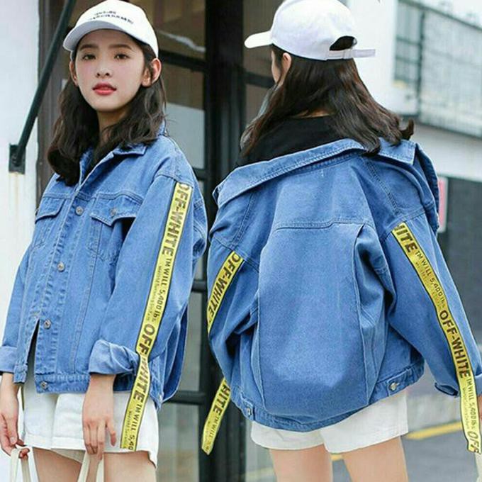 EDISI TERBARU OFF WHITE JEANS JACKET KEBURU HABIS..