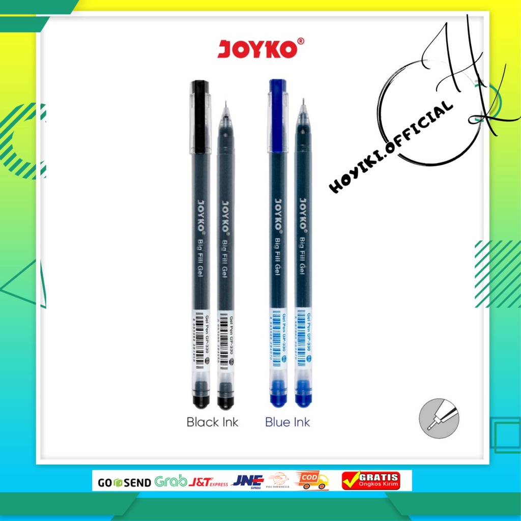 

JOYKO Gel Pen Pulpen Pena Joyko GP-330 Big Fill Gel 0.5 mm