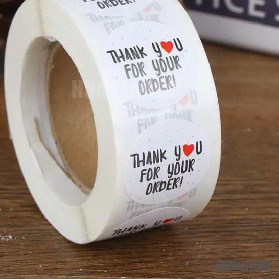 

♂ Sticker Label Kemasan Kue cake Roti thank you for your order ✵