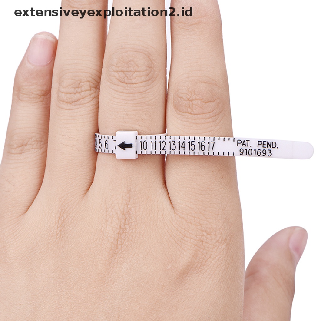 (Hotter) Us Sizer Ring Sizer Ukur Pengukur Jari Cincin Kawin Tunangan Sizer