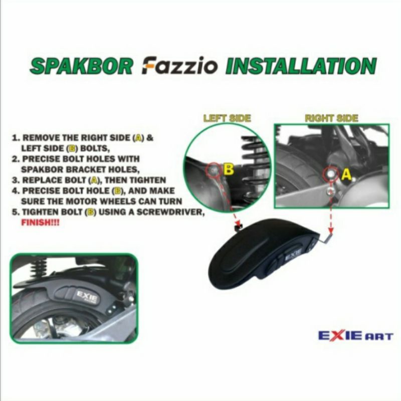 Hugger spakbor kolong FAZZIO 125 High Quality