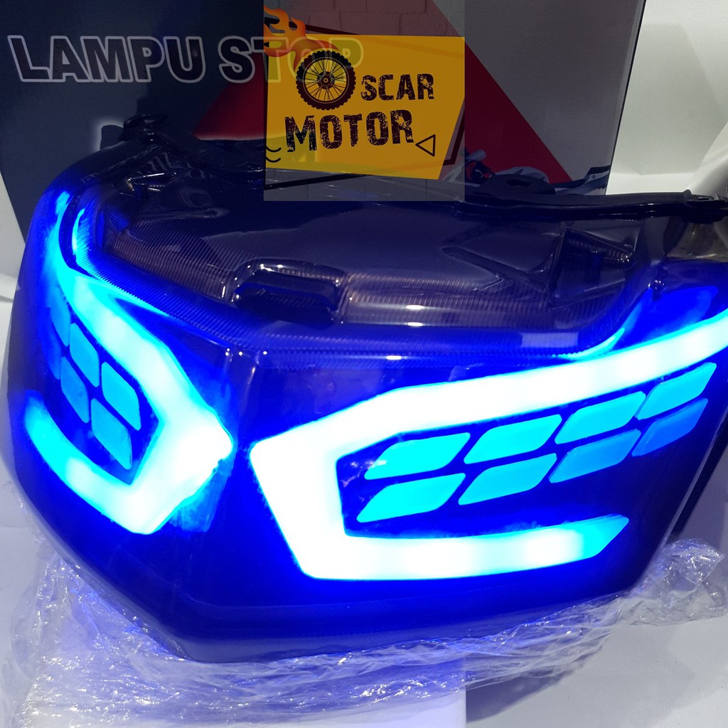 LAMPU STOP SET STOPAN BELAKANG STOPLAMP NMAX LED RUNNING MODEL AES 3 IN 1 motor