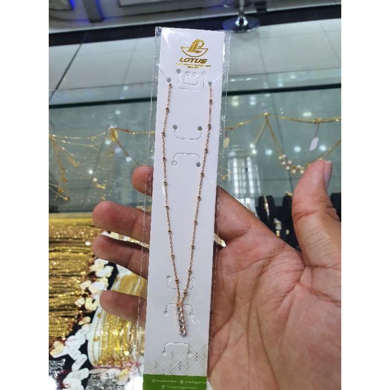 kalung emas jedar berliontin mata panjang model fashion