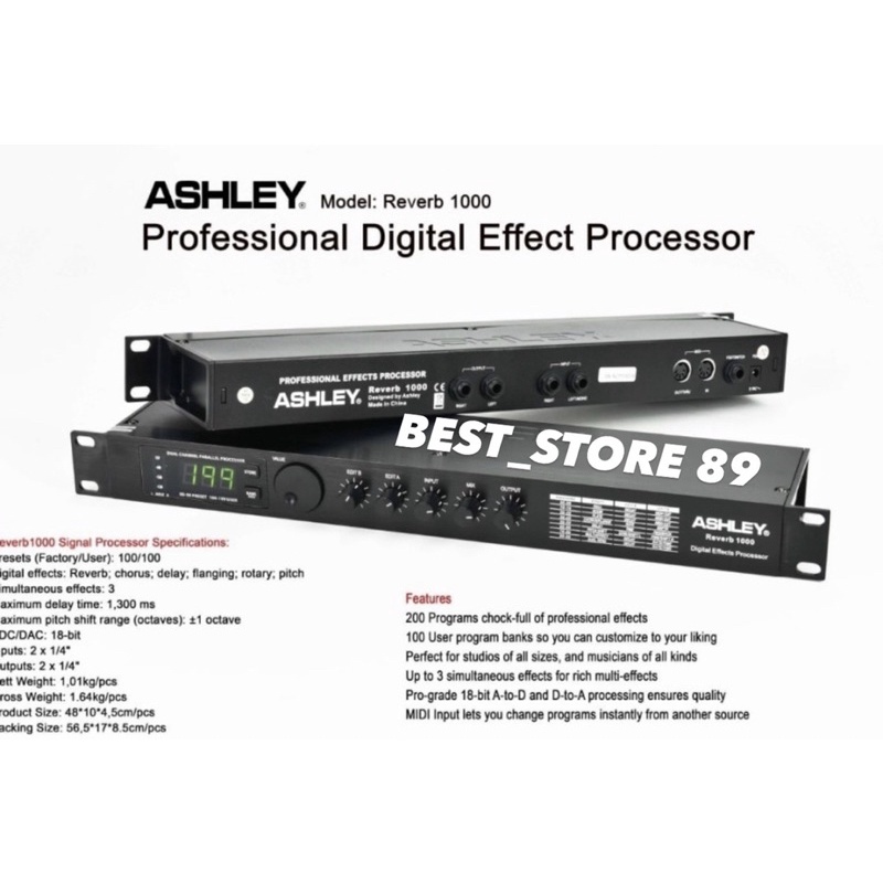 EFFECT/EFECT VOCAL ASHLEY REVERB1000/REVERB 1000 ORIGINAL