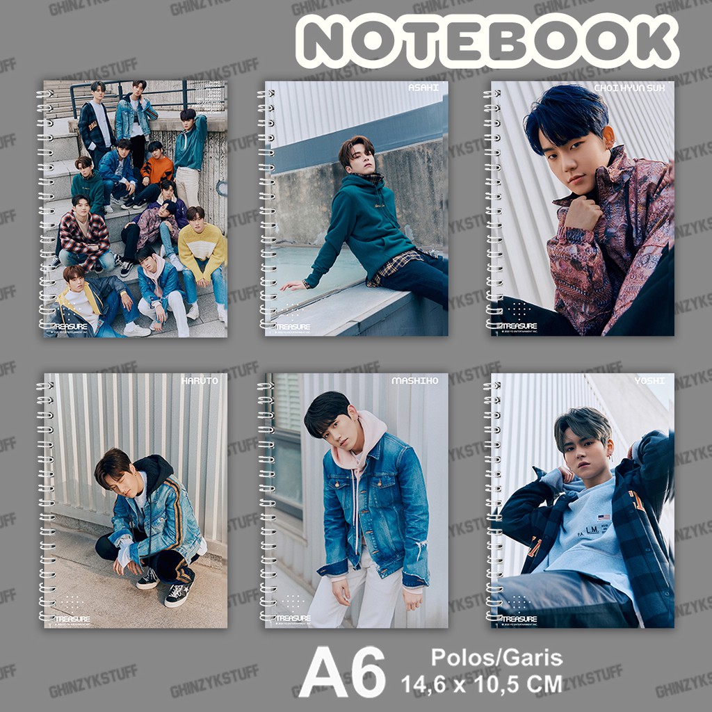 

Notebook A6 (14.5x10.5cm) Treasure KPOP Boyband Group Editorial vol 3