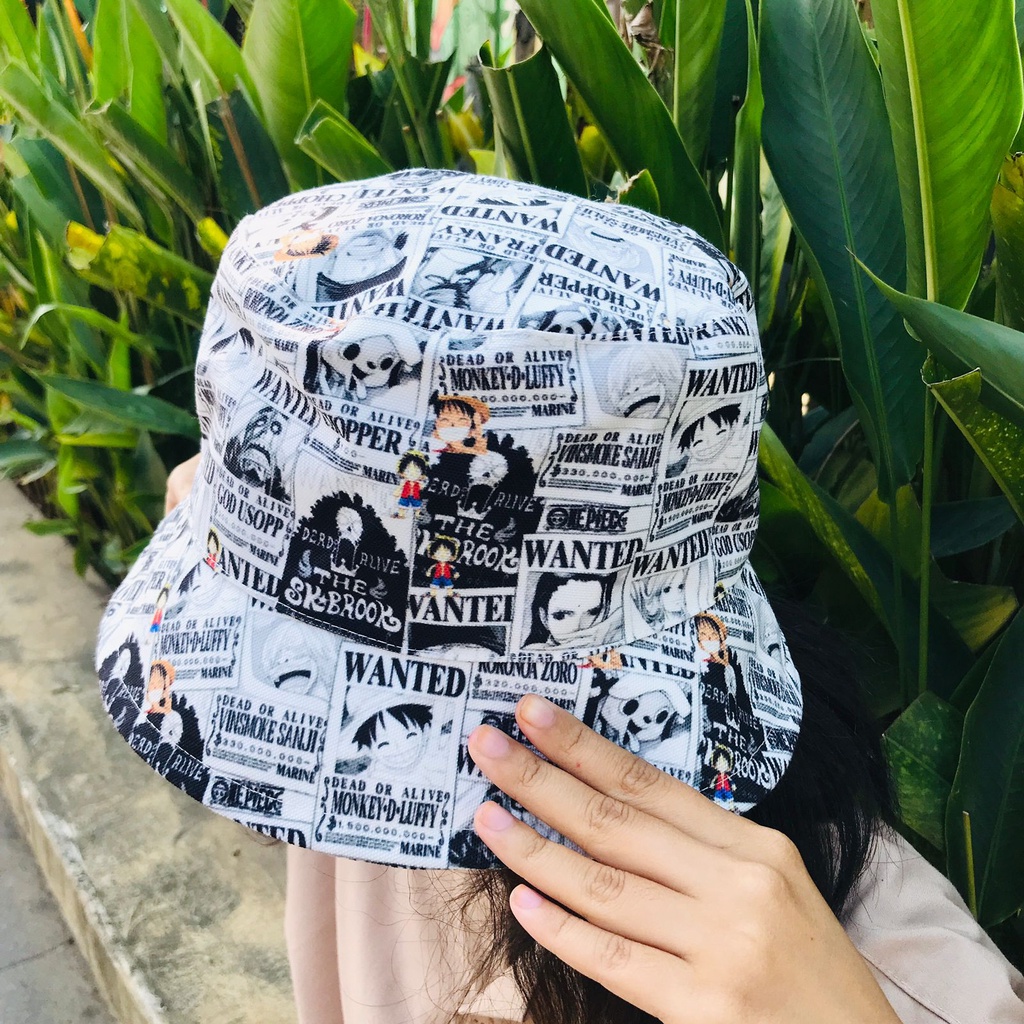 Bucket Hat One Piece Wanted Fullprint Anime Manga Onepiece Premium Unisex