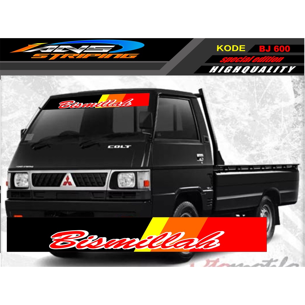 STIKER KACA DEPAN MOBIL L300 / GRANDMAX / PICK UP / CARRY / STIKER KACA DEPAN MOBIL PICK UP / DECAL STIKER PICK UP BJ600