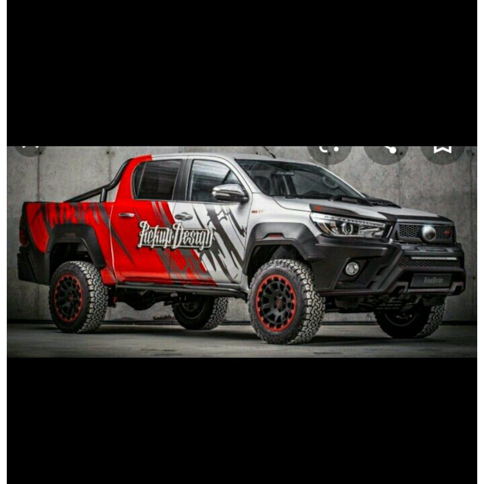 Cutting Sticker Striping Mobil Hilux Strada Dmax Ranger Wildtrack Racing Sport Adventure Shopee Indonesia