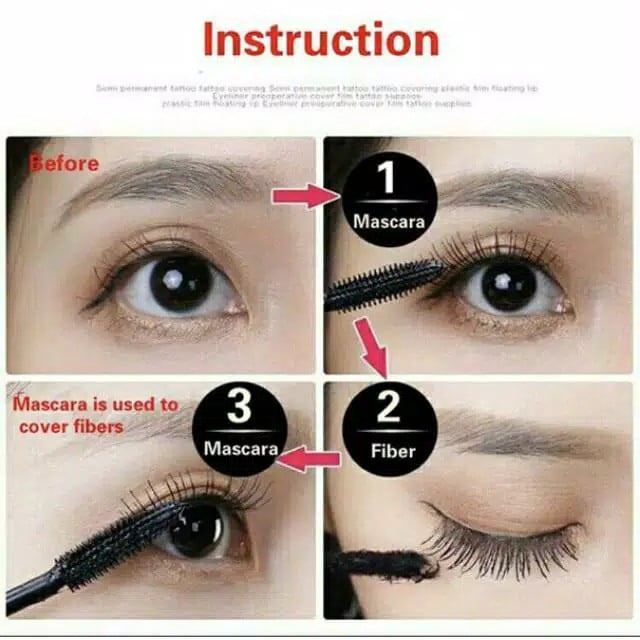 DNM Mascara - DNM Black Mascara 4D Silk Fiber - Maskara Original DNM Waterproof - Pemanjang Bulu Mata Waterproof Longlasting