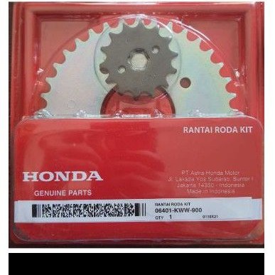 06401-KWW-900 gear set motor revo absolute 2011 - 2012 kode part kww asli Honda