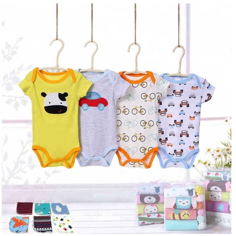 4pcs Jumper Pendek + 3 Pasang Kaos Kaki Bayi Lovelle Cart's 3-12m Carters Bodysuits S23