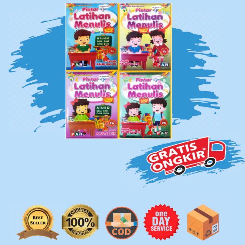 BUKU ANAK LANCAR PINTAR LATIHAN MENULIS ABJAD HURUF