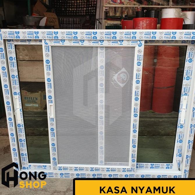 Jendela Sliding Aluminium Eden 120X100Cm + Kasa Nyamuk