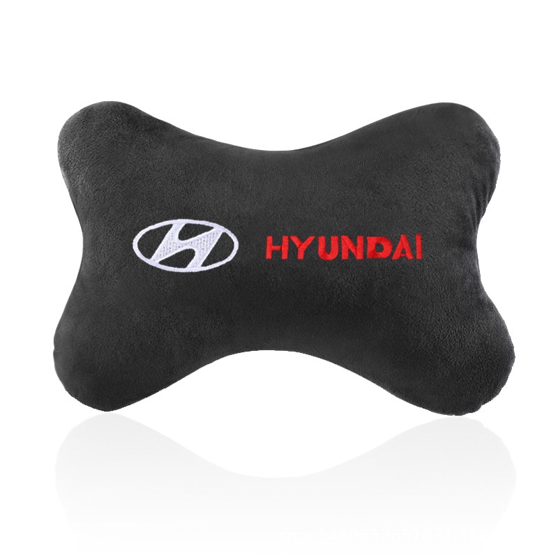 Bantal Leher Sandaran Kepala Mobil Warna Hitam Untuk Hyundai HB20 Creta Tucso Accent Reina Porter Kona Starex