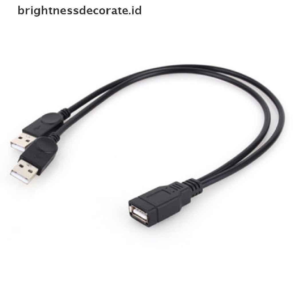 Kabel Data / Charger Splitter Usb 2.0 1 Female Ke 2 Male Bentuk Y