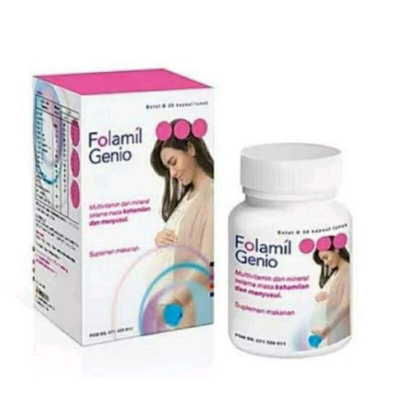 Folamil Genio 30 Kapsul, Suplemen Kehamilan, Ibu Hamil / DHA/Multivitamin