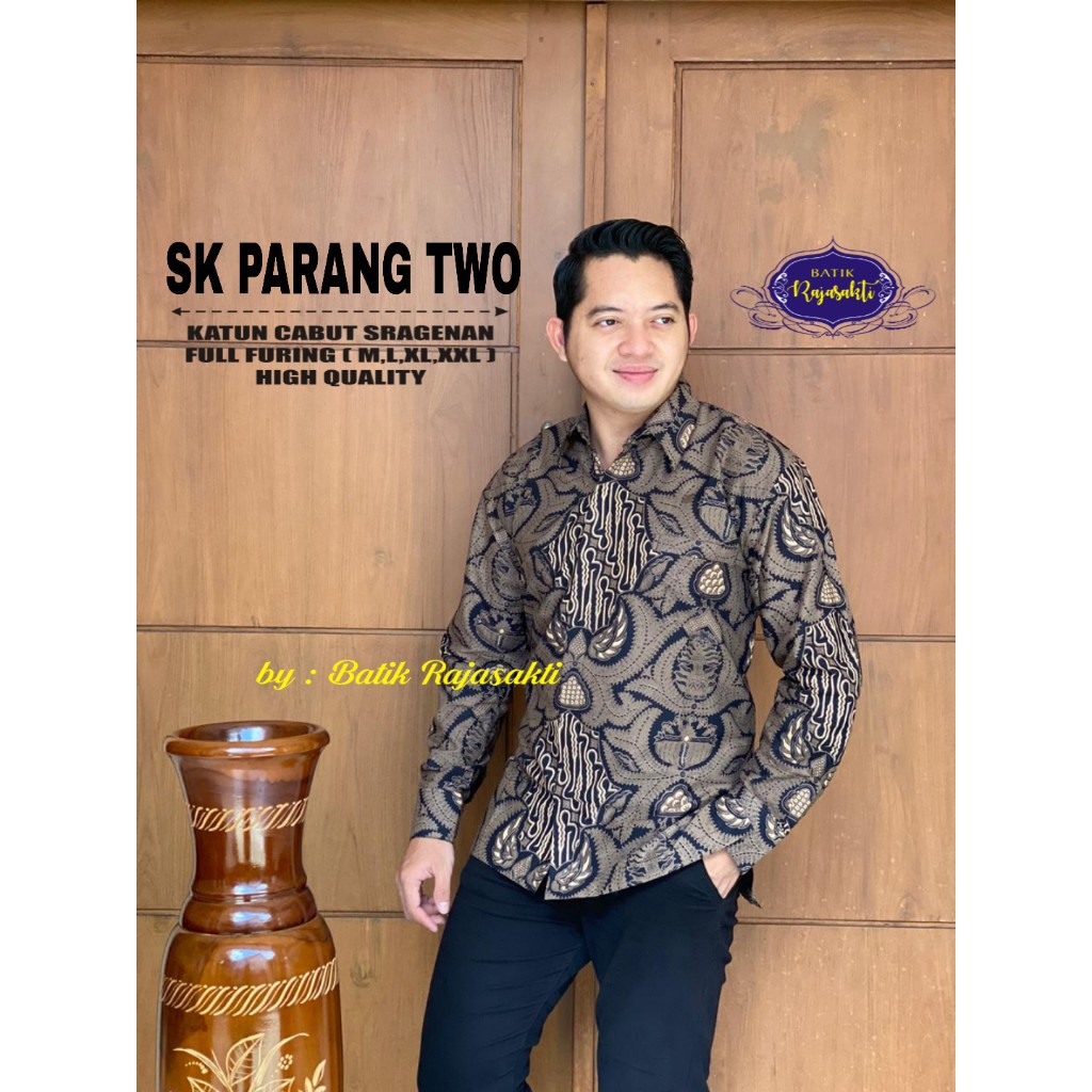 SK PARANG TWO RAJASAKTI KEMEJA BATIK SOLO PRIA LENGAN PANJANG PENDEK LAPIS FURING ATASAN PREMIUM MODERN KATUN HALUS ARIFANSYAH ARKANANTA ARYABIMA EXCLUSIVE ARYAQUNA ARYASALOKA ARYATIRTA ASMARADANA ASTAGUNA AUSHAF BABON ANGKREM BAHUWIRYA  BANAMITRA