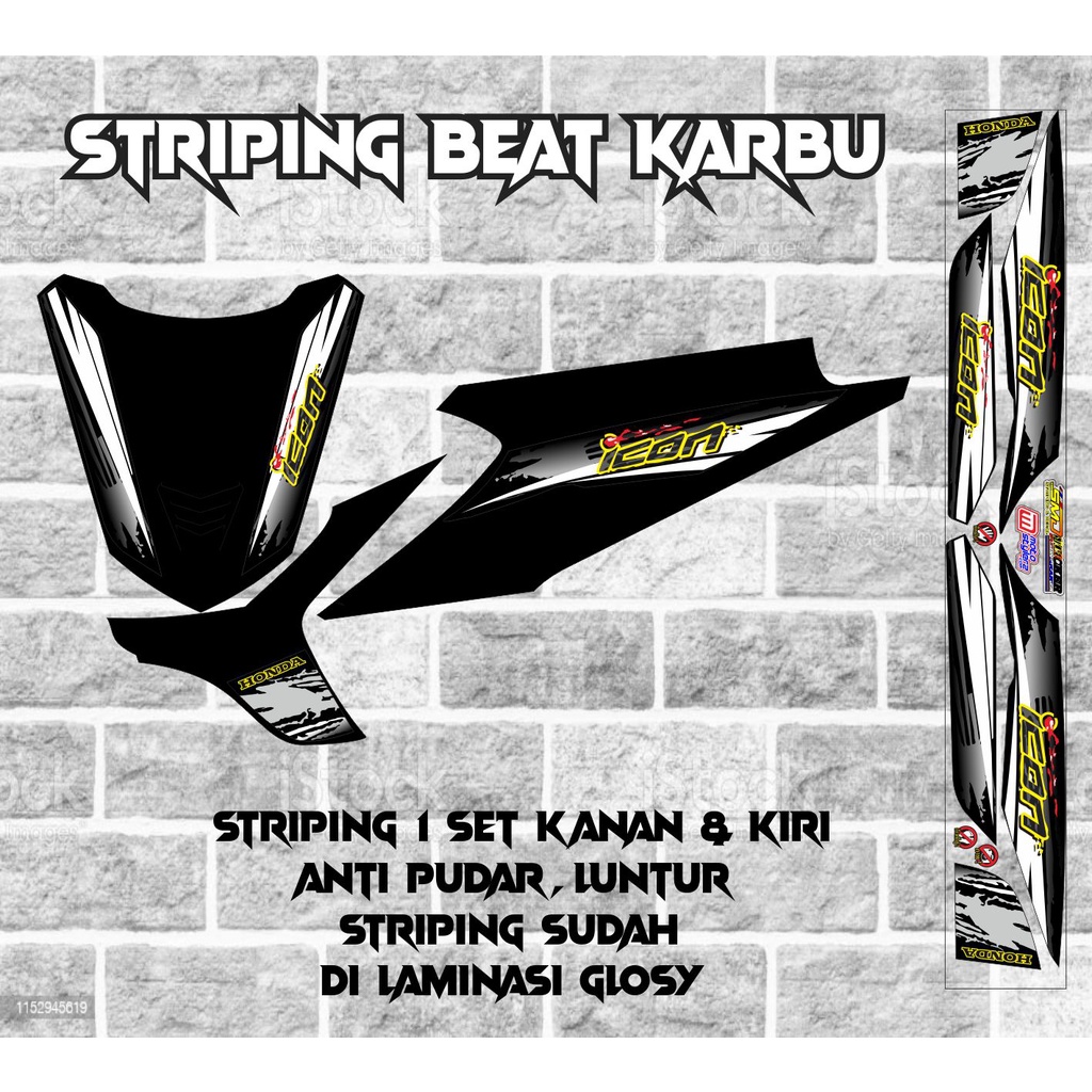 STRIPING STICKER VARIASI BEAT KARBU ICON SPOT