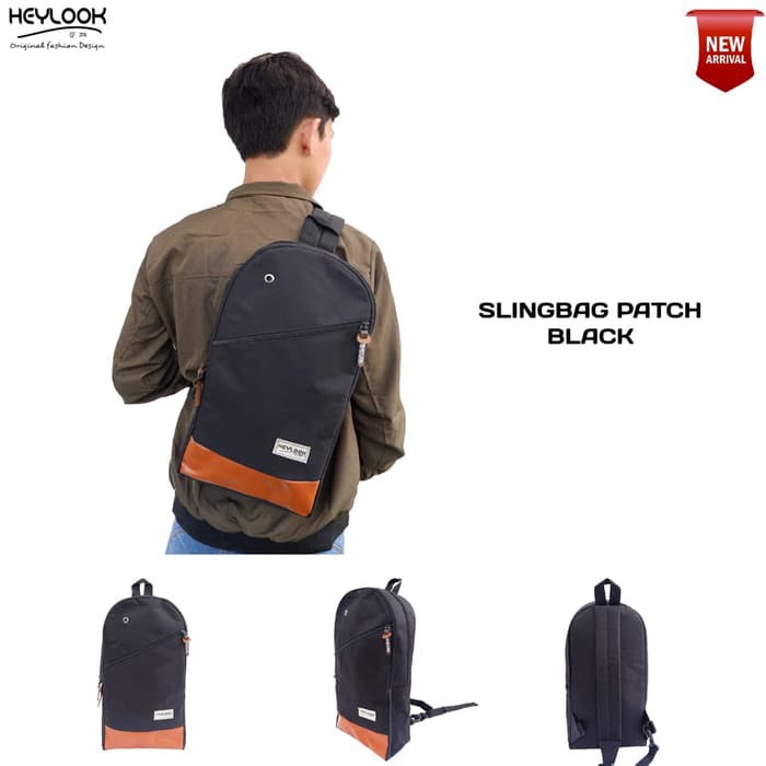 TAS SELEMPANG PATCH PRIA SLING BAG COWOK KEREN MULTIFUNGSI CROSSBODY