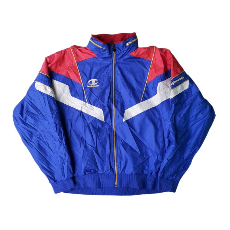JAKET VINTAGE CHAMPION THREE TONE COLOR BLOCK SECOND