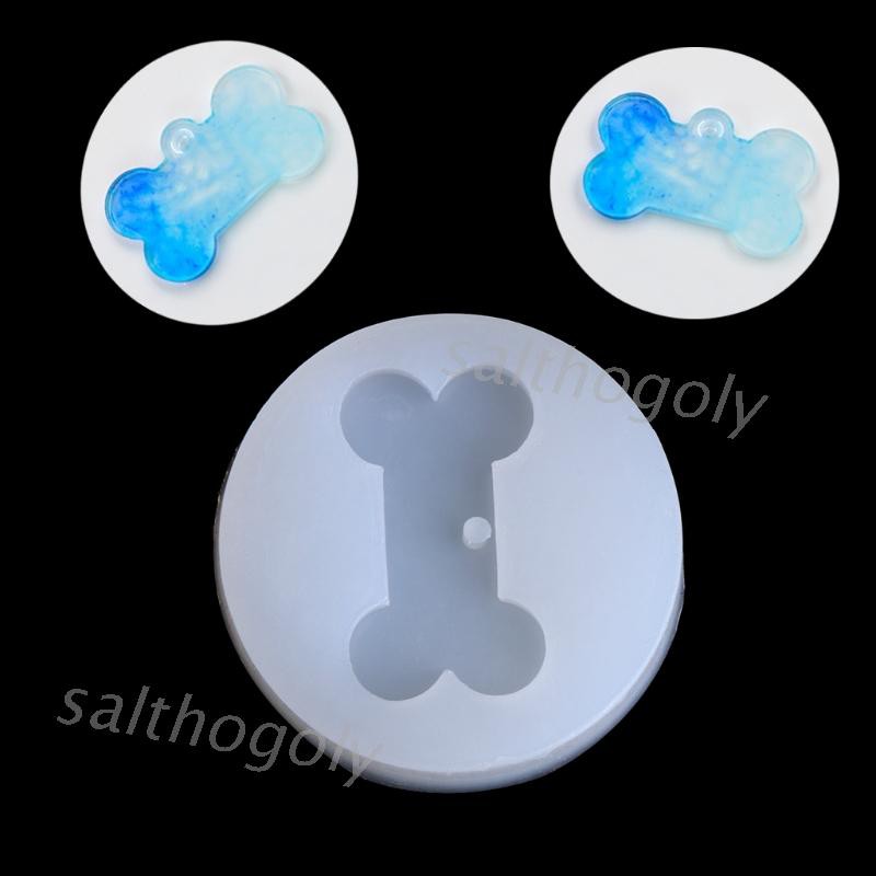 ARIN Transparent Silicone Pendant Mould Resin Bone Shape DIY Jewelry Making Tool Fondant Cake