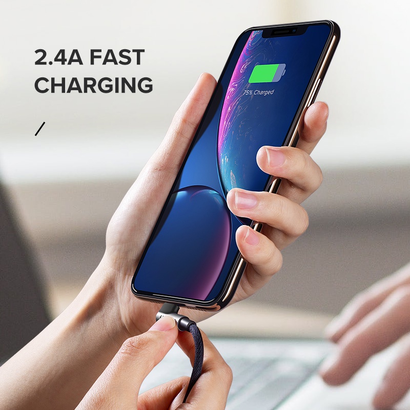 【Stok Produk di Indonesia】Ugreen Kabel Data / Charger USB 2.4A Fast Charging Untuk iPhone 14 13pro Max 13 / 12 / 11 / XS Max / XR / X / 8 / 8plus / 7 / 7plus / 12a