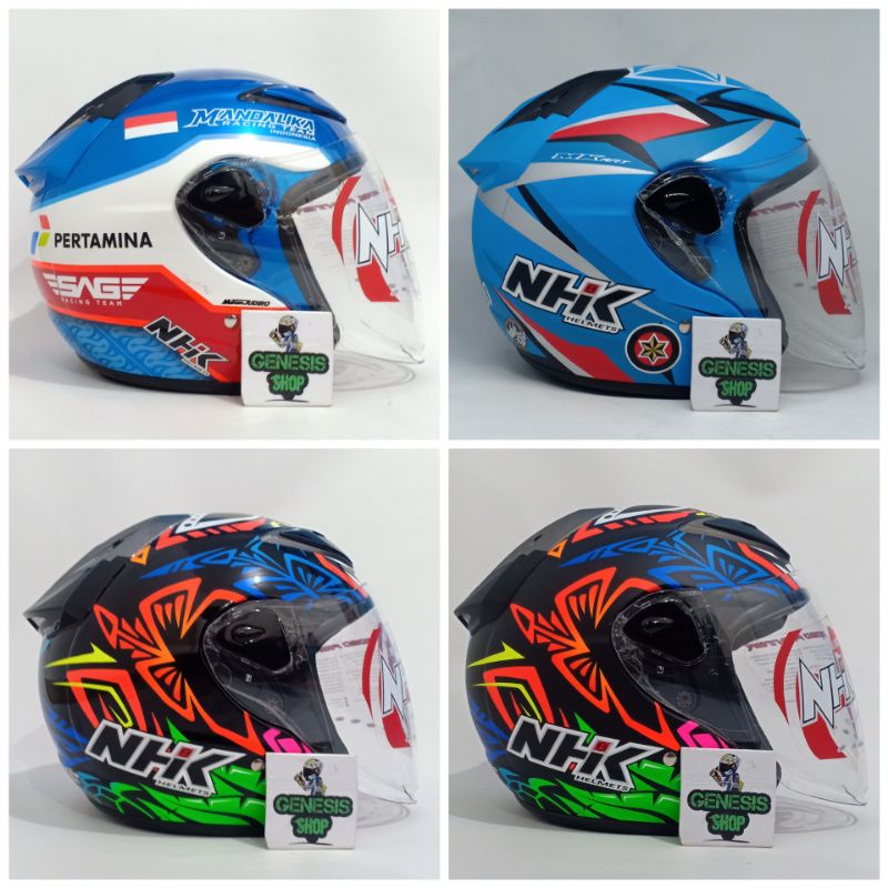 Jual Helm NHK half face helm NHK R6 motif GP EDITION ESTRELLA, REMY