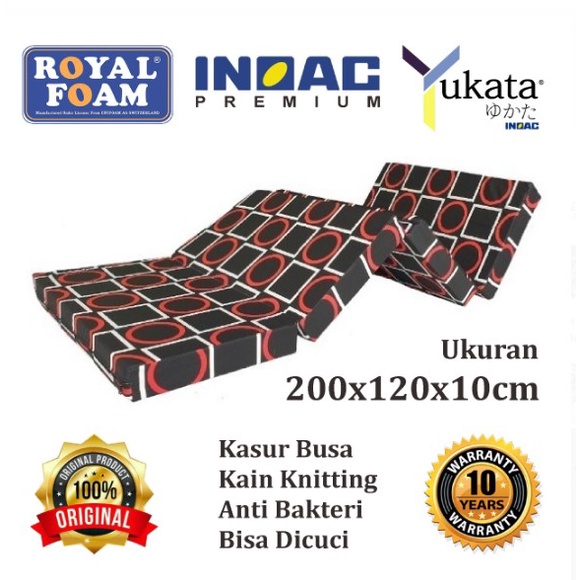 Kasur lipat inoac 200x120x10cm (Garansi 5 tahun)