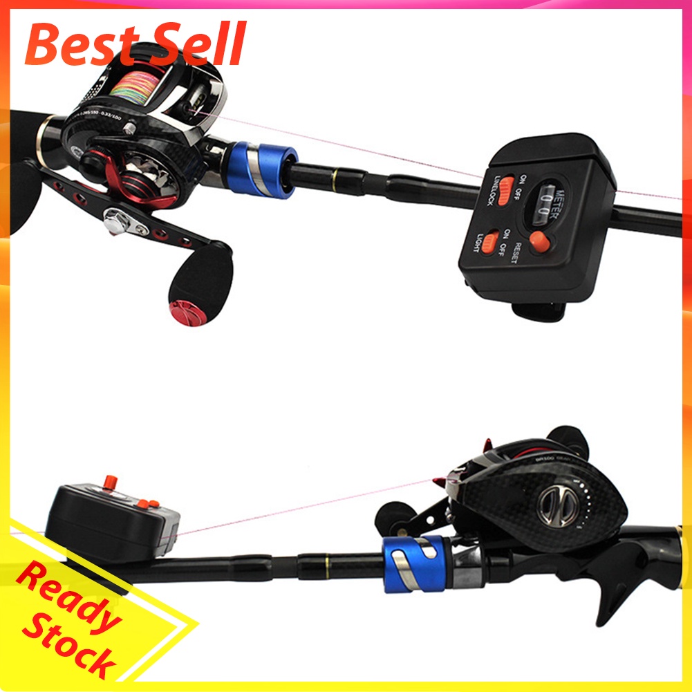 99.9m Fishing Line Counter Meter Length Gauge Depth Finder Digital Tackle
