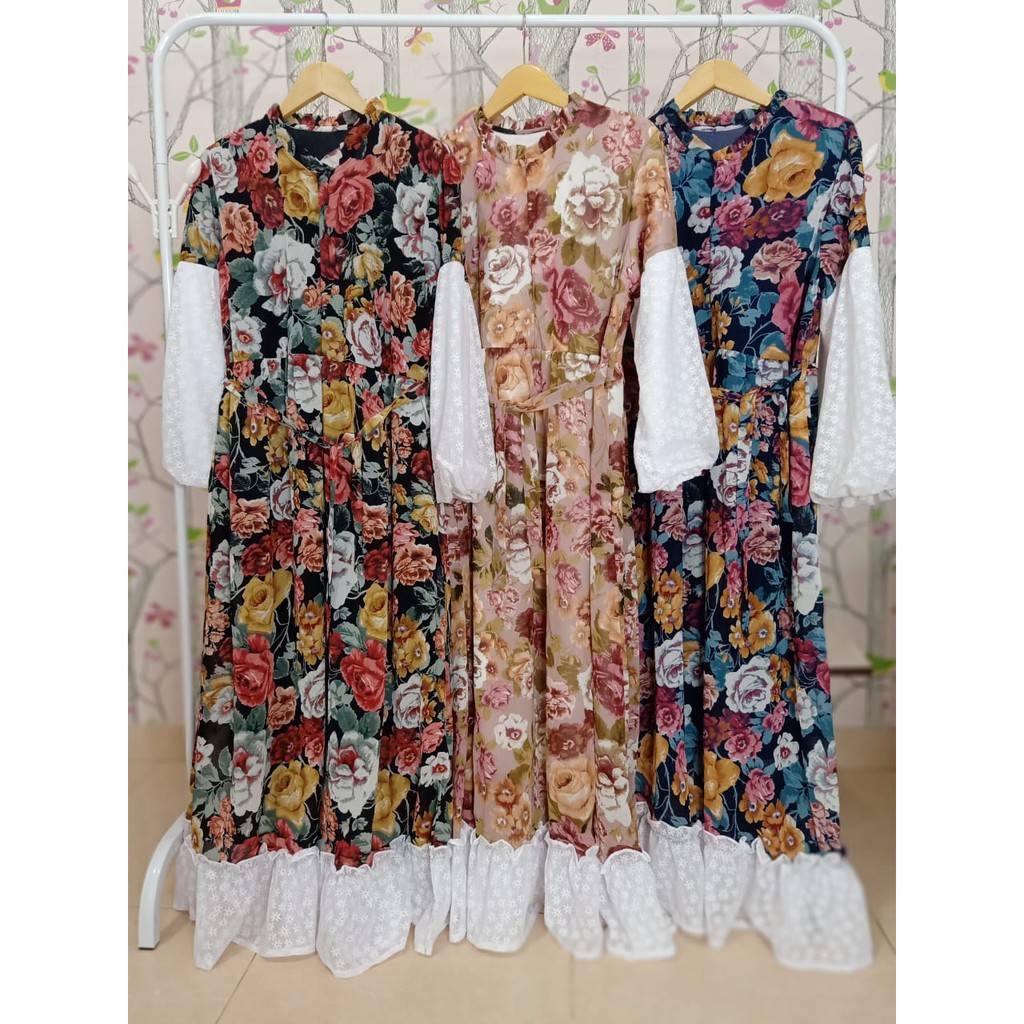 GAMIS BUNGA/TANGAN BALON/MEIJIWANG/BUSUI