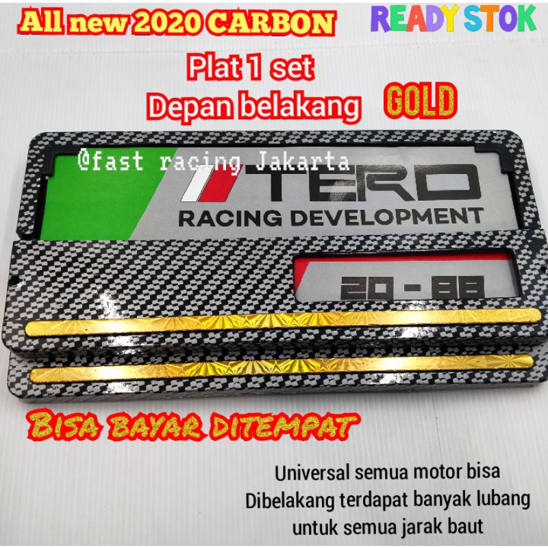 bingkai plat carbon motor / dudukan plat motor nomor carbon_List Kuning