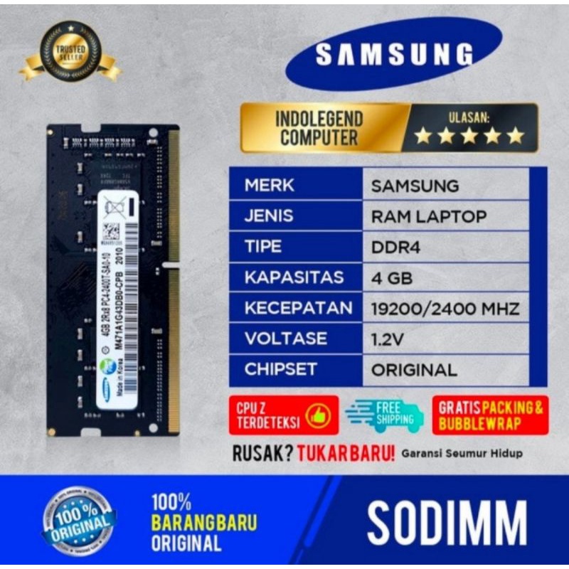 RAM SAMSUNG SODIM DDR4 4GB PC2400