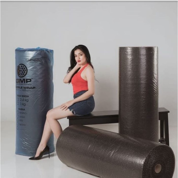 

BUBBLE WRAP GMP 50 METER X 1.25 METER (ROLL) / PLASTIK GELEMBUNG - Hitam