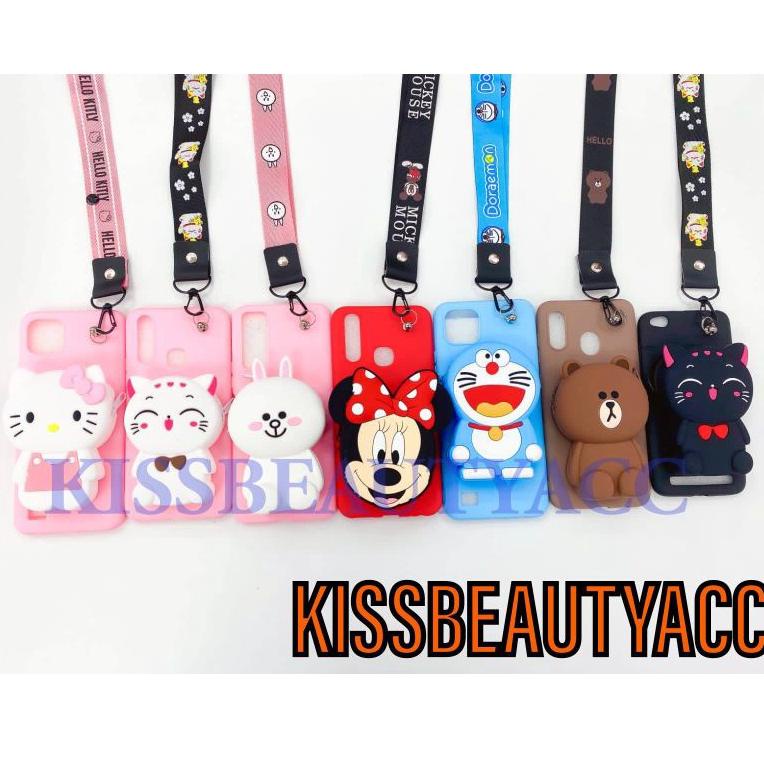 A01/ A10S/ A20S/ A20/ A30/ A10/ M10/ A02S/ J2 PRIME/ SOFT CASE KARAKTER/BONEKA  DOMPET KOIN/COIN + G