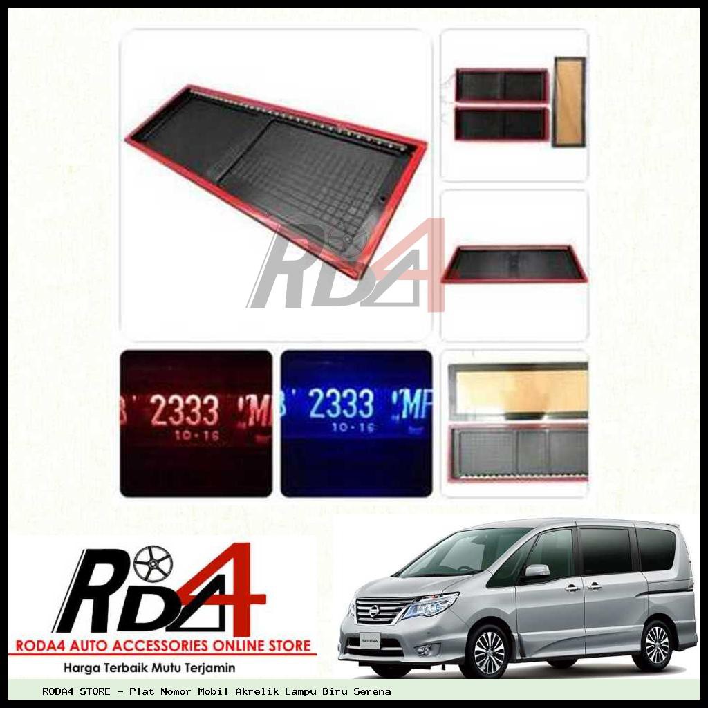 Plat Nomor Mobil Akrelik Lampu Biru Serena